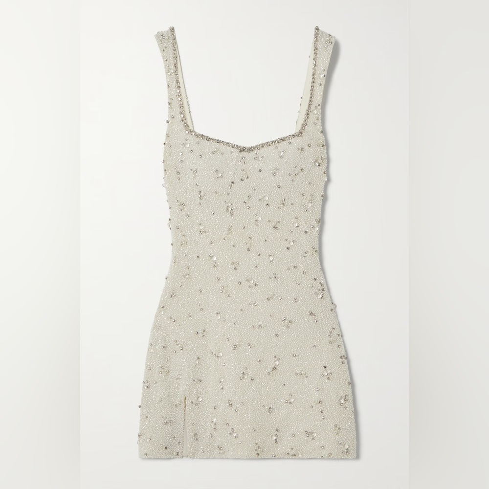 CLIO PEPPIATT - Embellished stretch-tulle mini dress